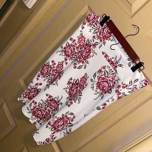 Floral mid length skirt